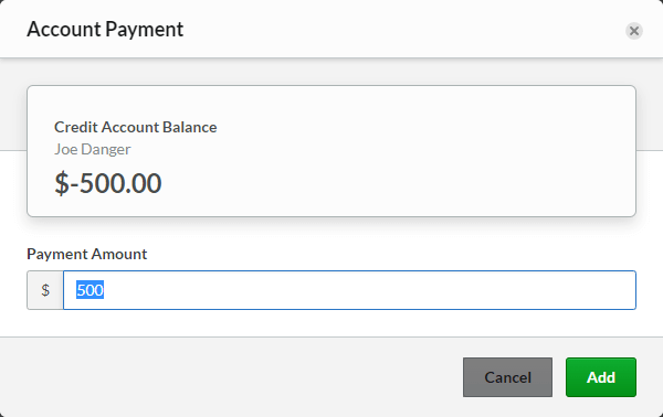 Selecting account payment amount
