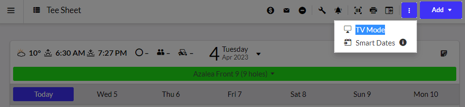 TV Mode button