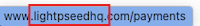 Browser link preview showing the URL for a link.